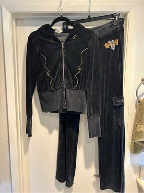 Y2K Goa Los Angeles Velour Studded Track Set